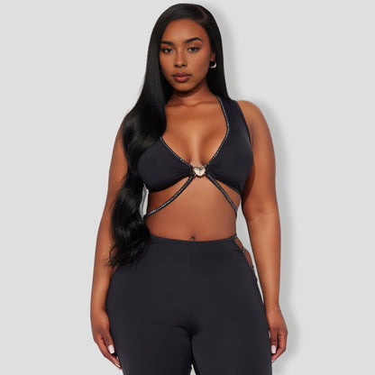 Diva Day Pant Set - Black