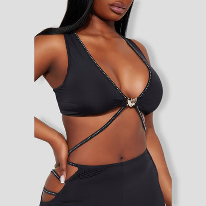 Diva Day Pant Set - Black