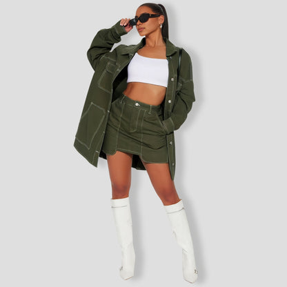 ega Babe Denim Skirt Set