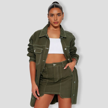 ega Babe Denim Skirt Set