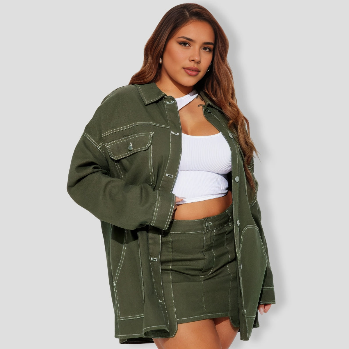 ega Babe Denim Skirt Set