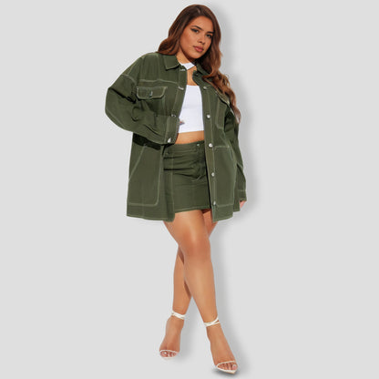 ega Babe Denim Skirt Set