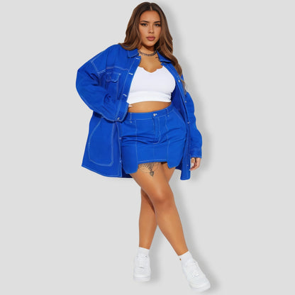 ega Babe Denim Skirt Set