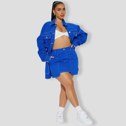 ega Babe Denim Skirt Set