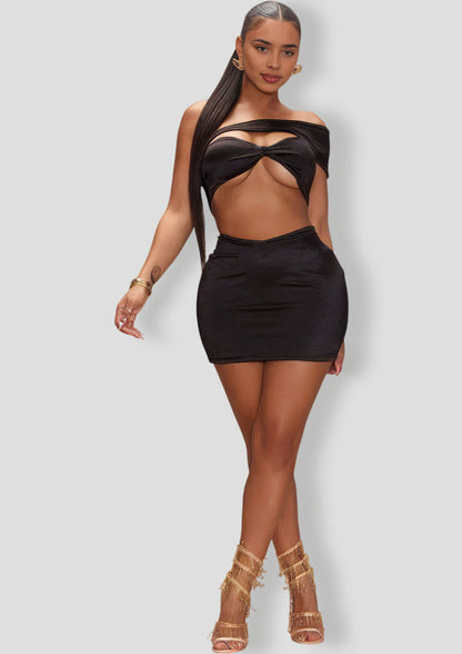 Endless Glow Satin Skirt Set