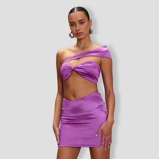 Endless Glow Satin Skirt Set