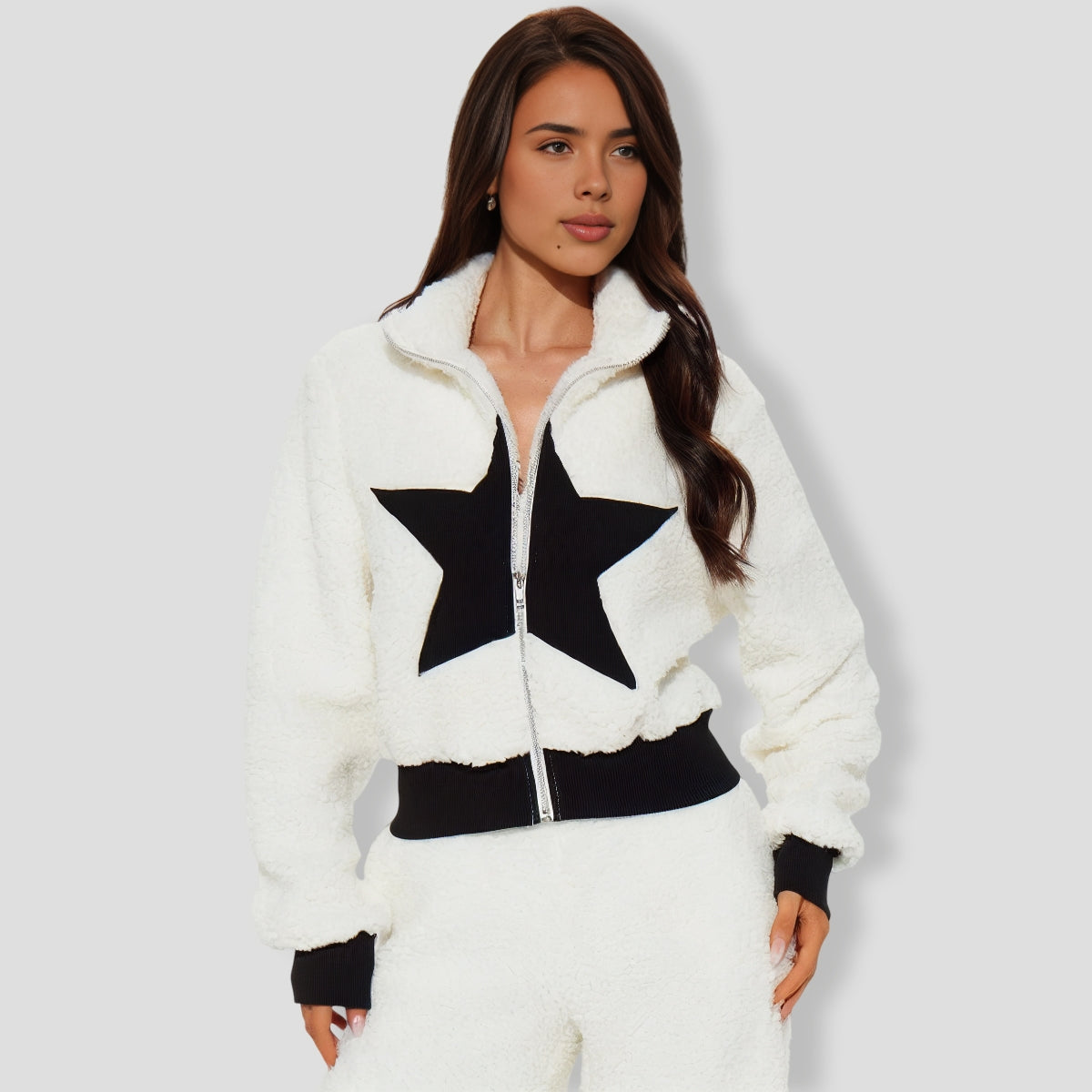 Eternal Star Sherpa Pant Set - Ivory