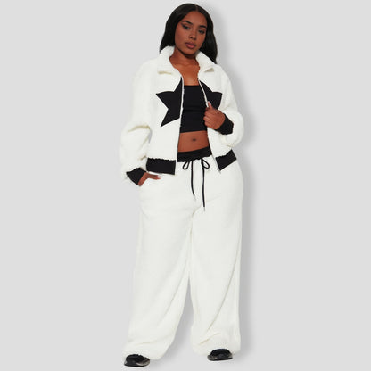 Eternal Star Sherpa Pant Set - Ivory