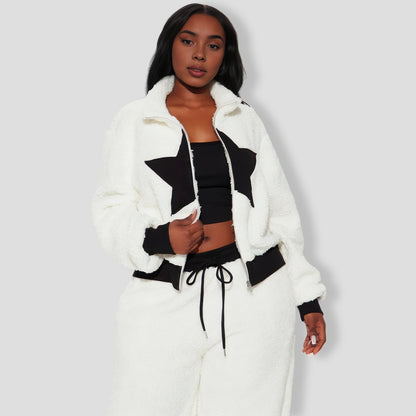 Eternal Star Sherpa Pant Set - Ivory