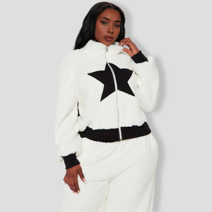 Eternal Star Sherpa Pant Set - Ivory