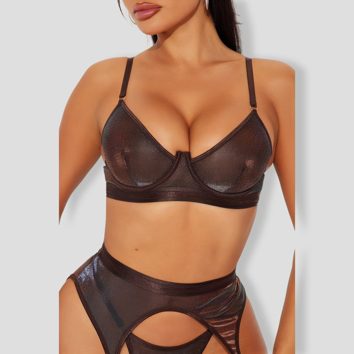 Iridescent Nights 3 Piece Garter Set