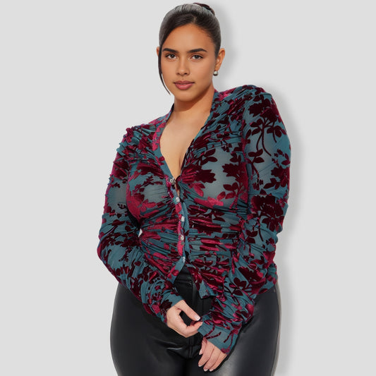 Velvet Top Tealcombo