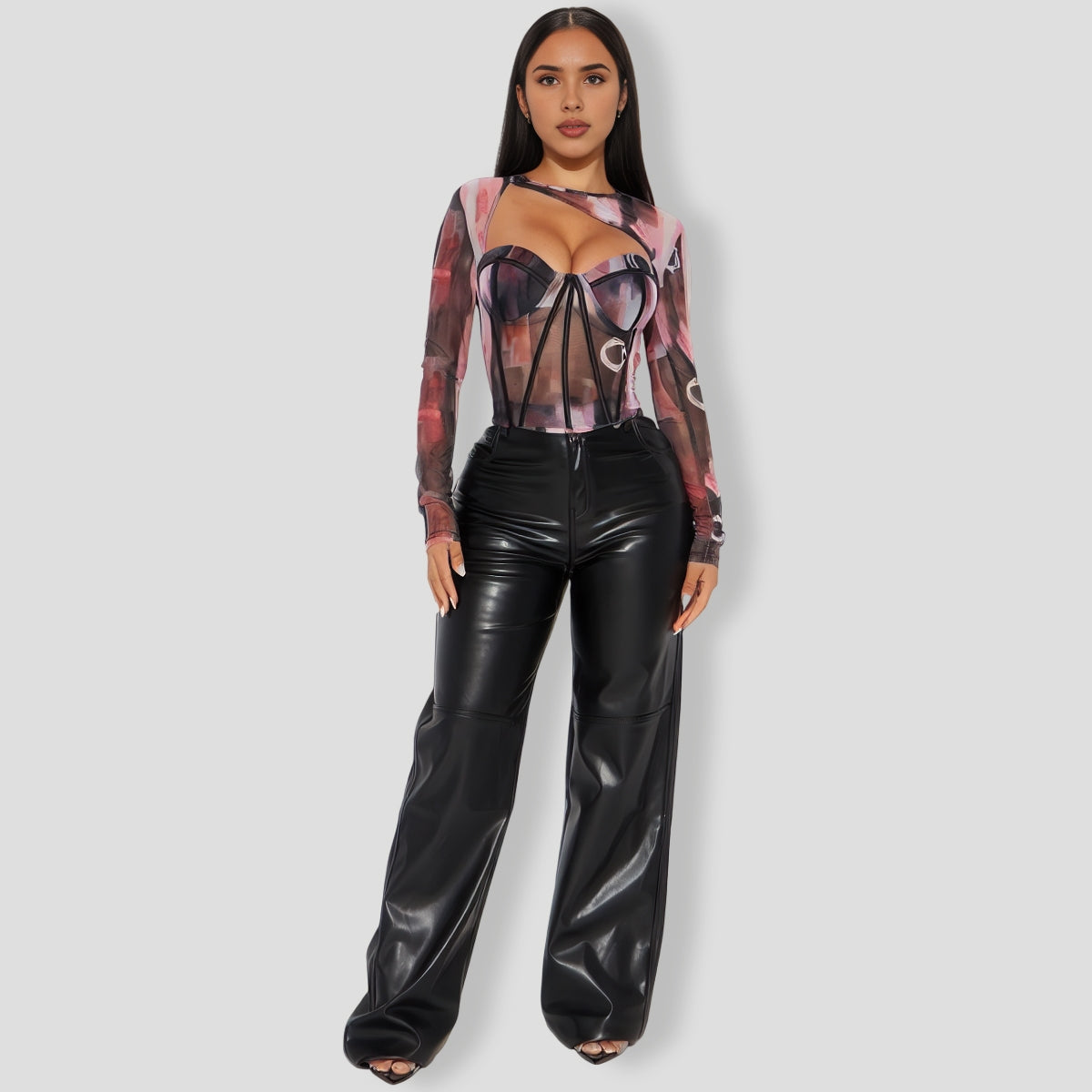 Love Mesh Corset Top