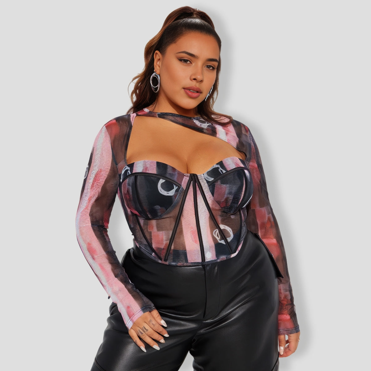 Love Mesh Corset Top