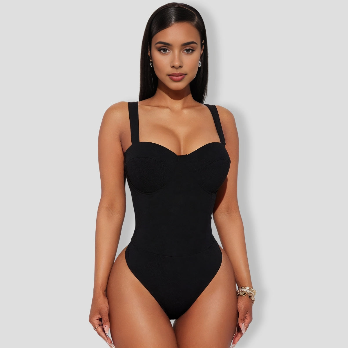 Feeling Romantic Bodysuit - Black