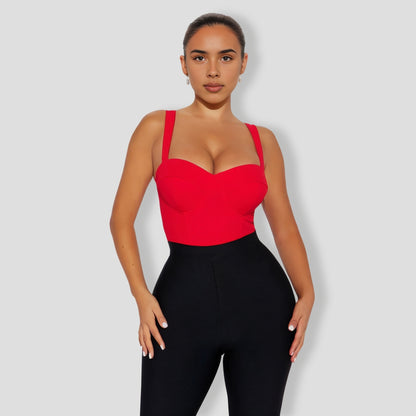 Feeling Romantic Bodysuit - Red
