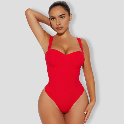 Feeling Romantic Bodysuit - Red