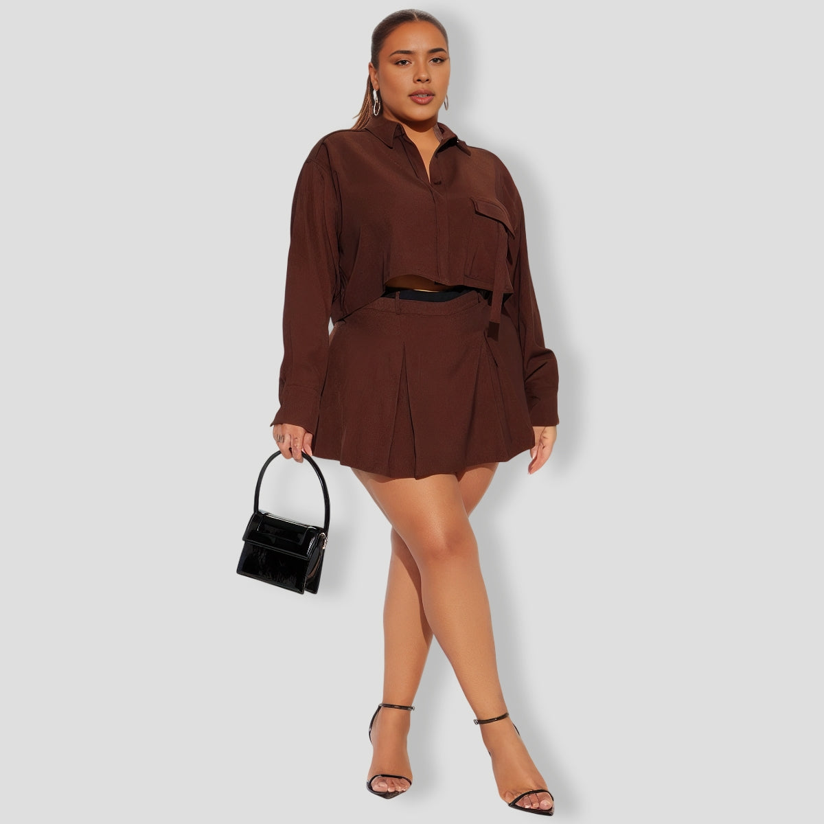 Fiona Skort Set - Chocolate