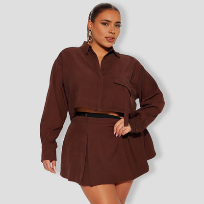 Fiona Skort Set - Chocolate