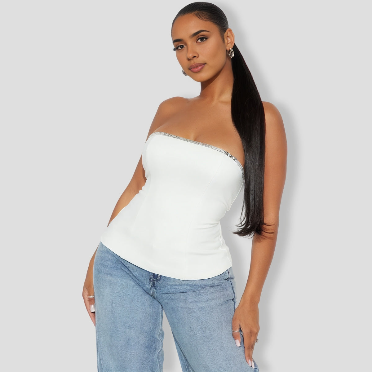 Rhinestone Corset Top