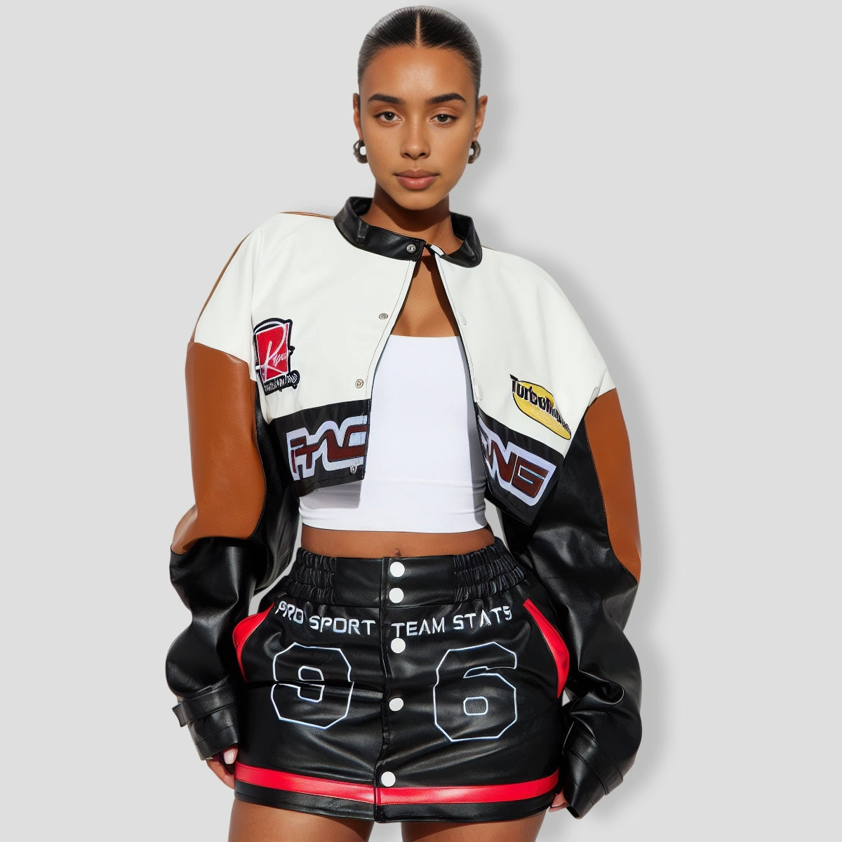 hrill Ride Skirt Set - Brown Combo