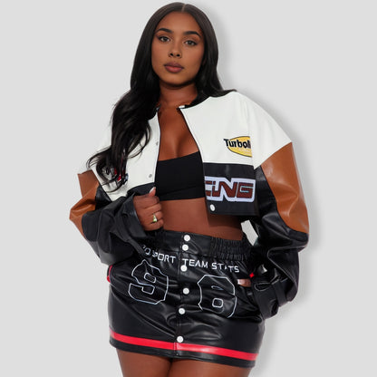 hrill Ride Skirt Set - Brown Combo