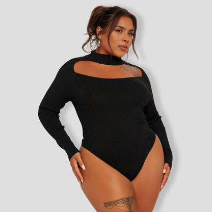 Jodeci Sweater Bodysuit - Black