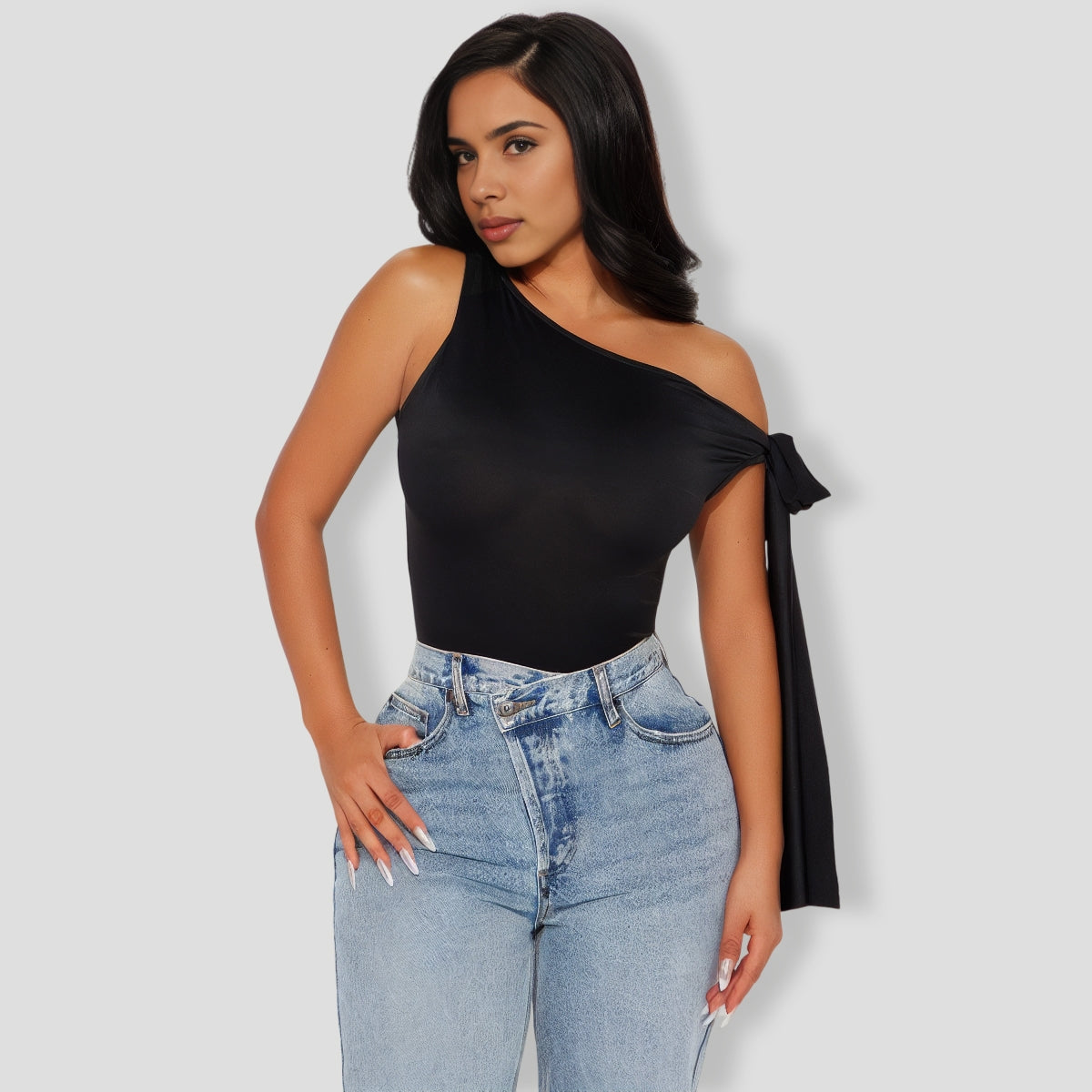 Black Off Shoulder Top