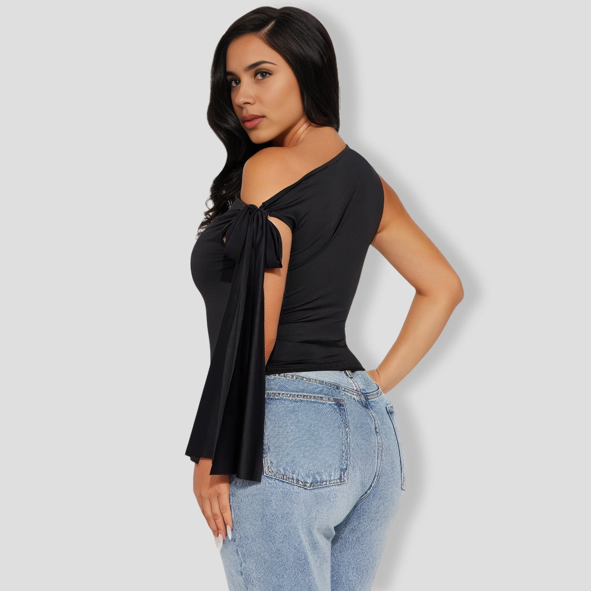 Black Off Shoulder Top