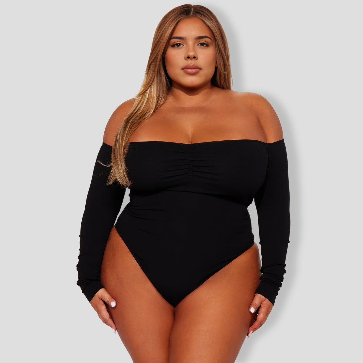 Kelly Off Shoulder Bodysuit - Black