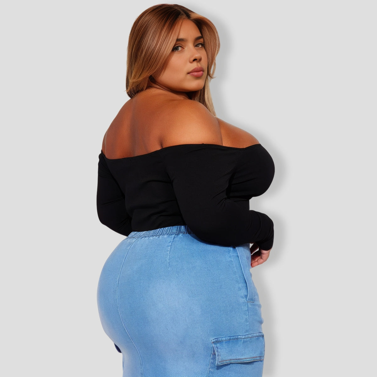 Kelly Off Shoulder Bodysuit - Black