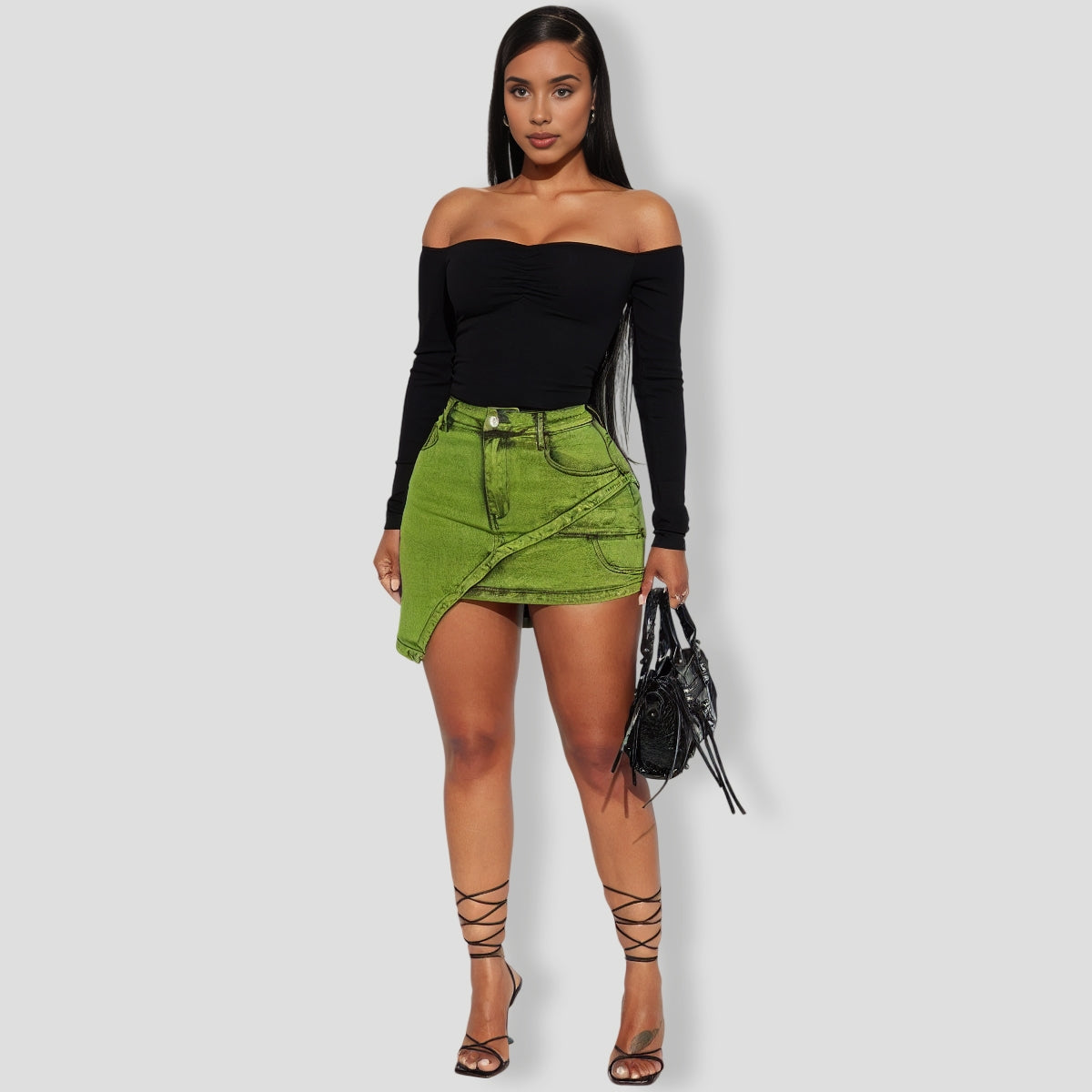 Kelly Off Shoulder Bodysuit - Black