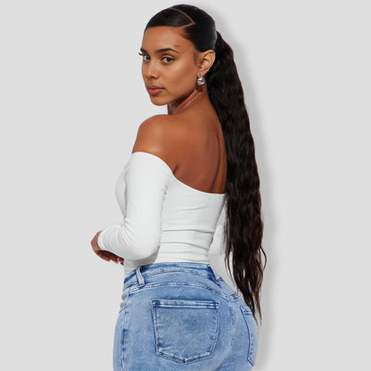 Kelly Off Shoulder Bodysuit - Off White