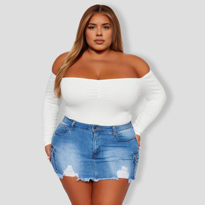 Kelly Off Shoulder Bodysuit - Off White