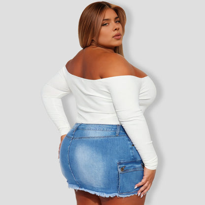 Kelly Off Shoulder Bodysuit - Off White