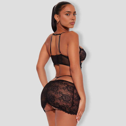 Lace Be Honest 3 Piece Black Set