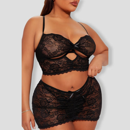 Lace Be Honest 3 Piece Black Set