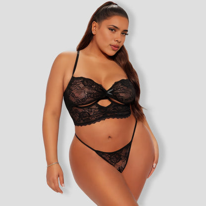 Lace Be Honest 3 Piece Black Set