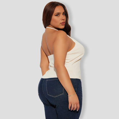 Cream Halter Top