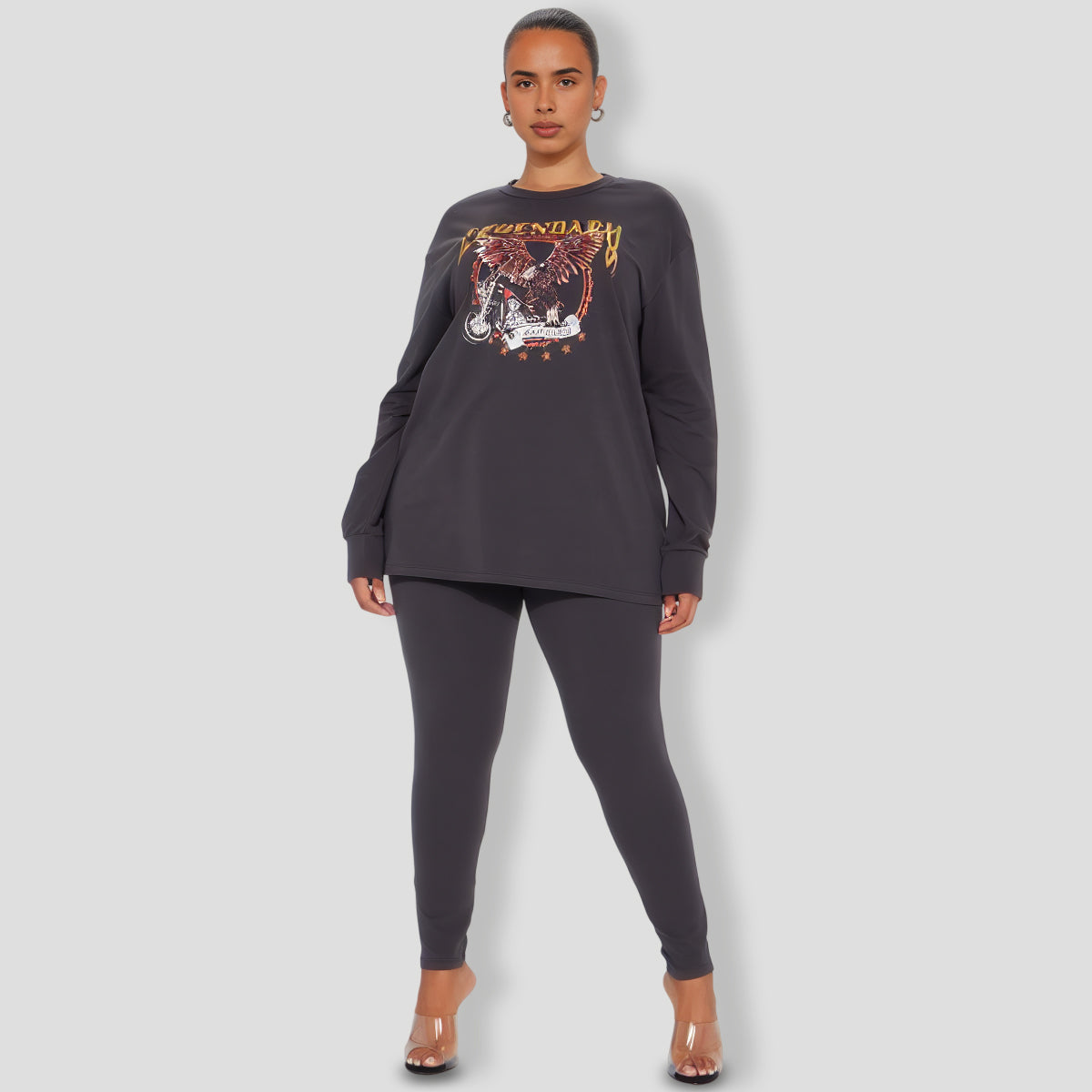 Legendary World Tour Legging Set - Charcoal