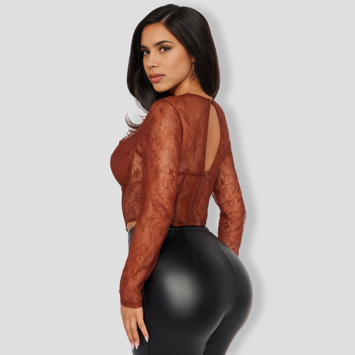 Lingering Feelings Lace Corset Top