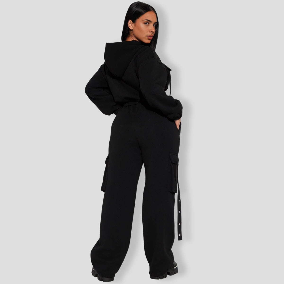 Lizzy Fleece Cargo Set - Black