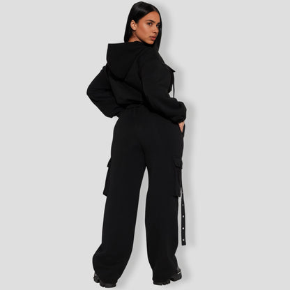 Lizzy Fleece Cargo Set - Black