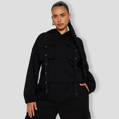 Lizzy Fleece Cargo Set - Black