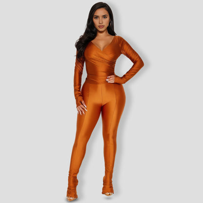 Lover Girl Metallic Legging Set - Bronze