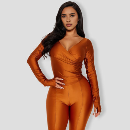 Lover Girl Metallic Legging Set - Bronze