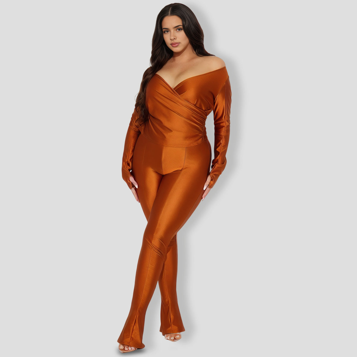 Lover Girl Metallic Legging Set - Bronze