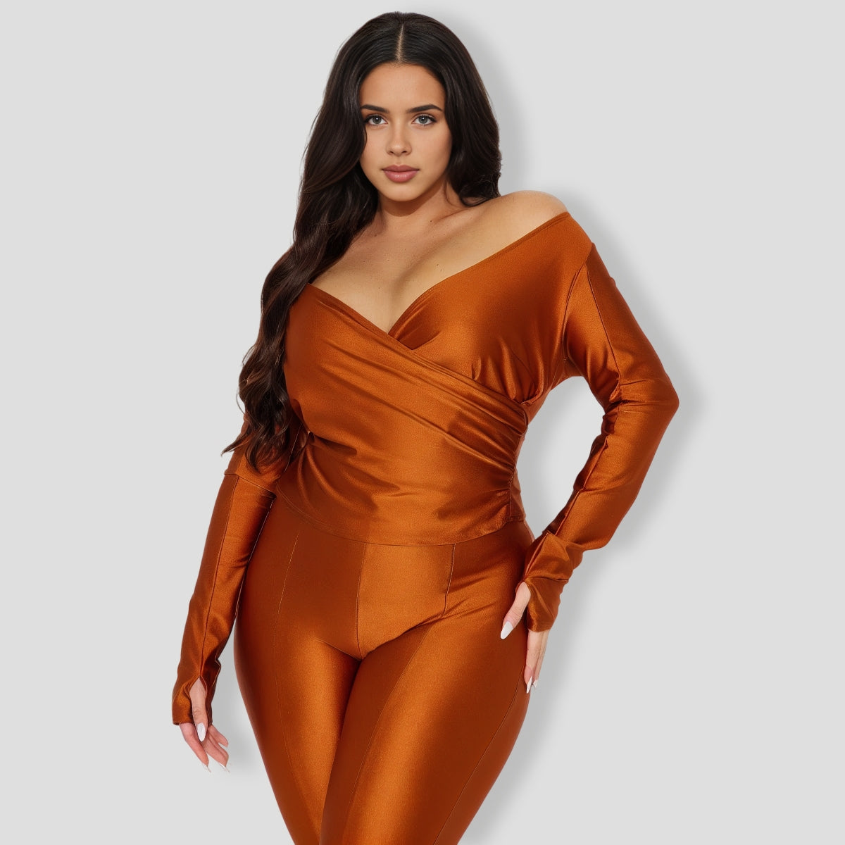 Lover Girl Metallic Legging Set - Bronze