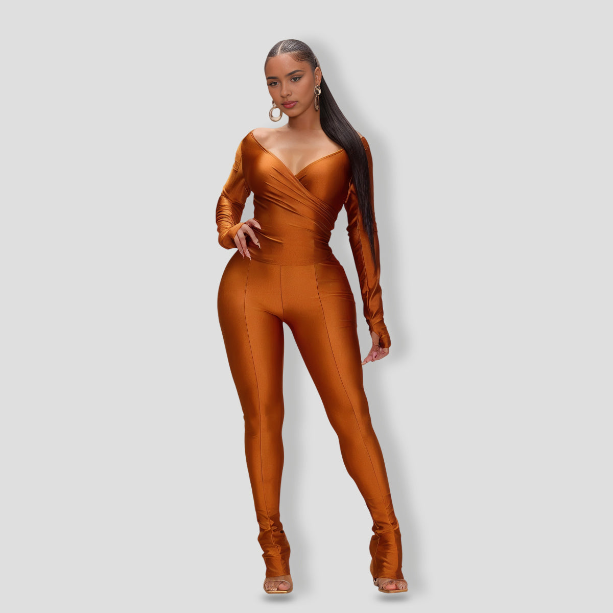 Lover Girl Metallic Legging Set - Bronze