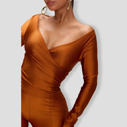 Lover Girl Metallic Legging Set - Bronze